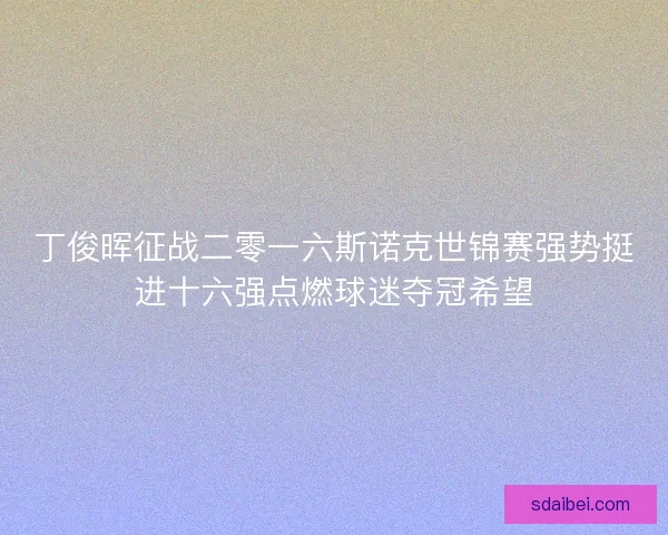 丁俊晖征战二零一六斯诺克世锦赛强势挺进十六强点燃球迷夺冠希望 丁俊晖征战二零一六斯诺克世锦赛强势挺进十六强点燃球迷夺冠希望
